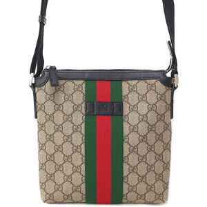 Gucci Sherry Line GG Supreme Flat Messenger Bag Shoulder
